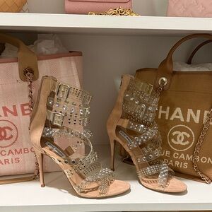 Steve Madden Tan Studded Heels